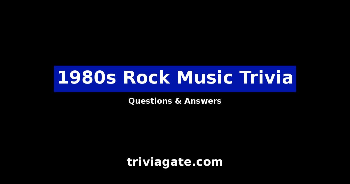 1980s Rock Music trivia image