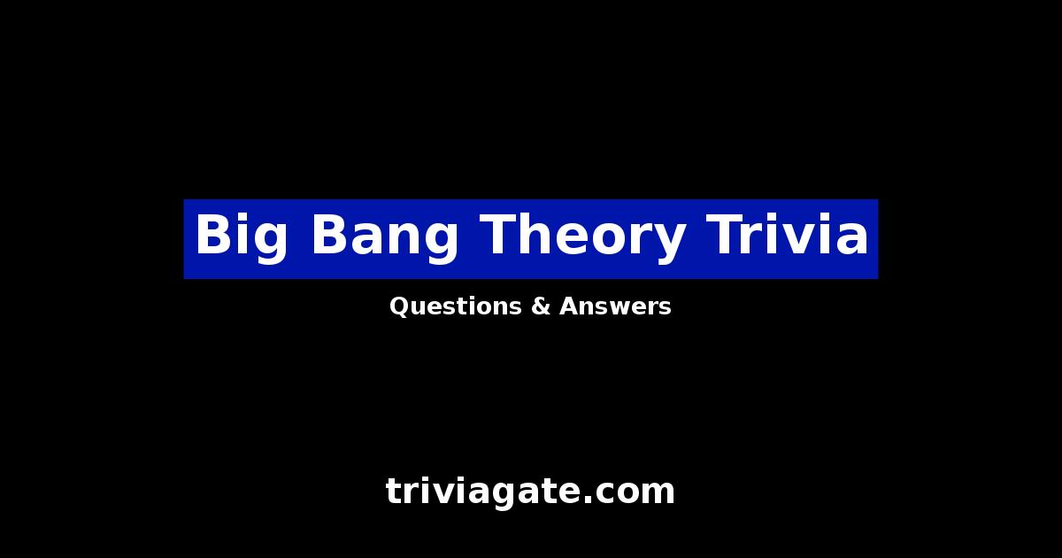 Big Bang Theory trivia image