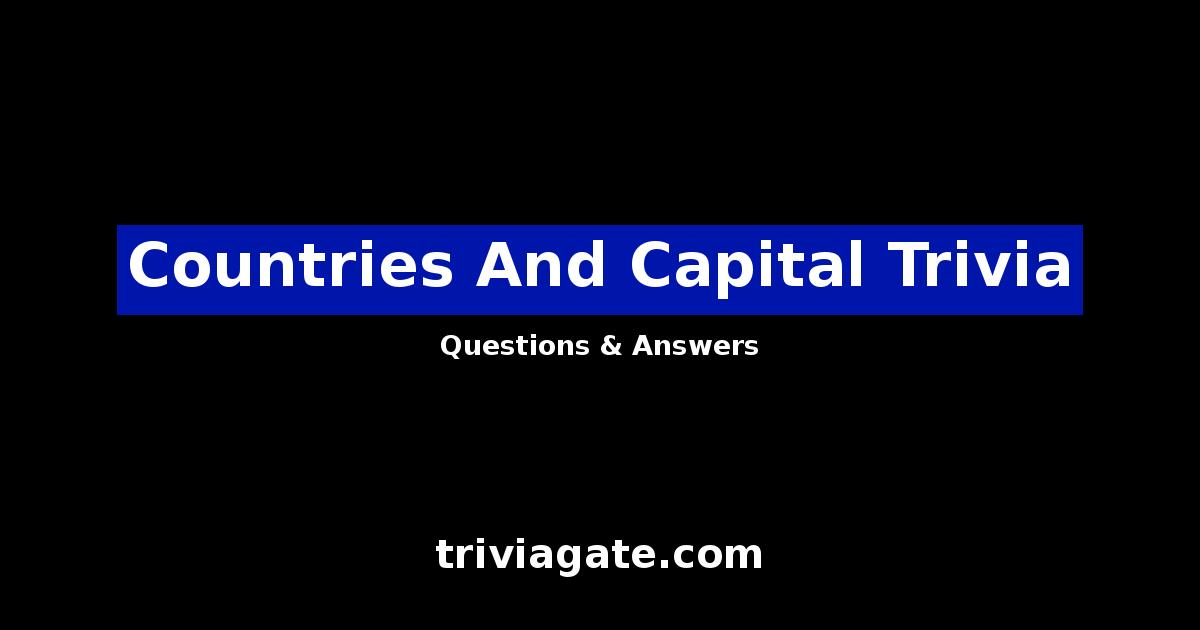 Countries And Capital trivia image