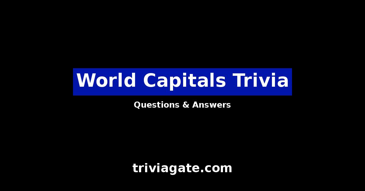 World Capitals trivia image