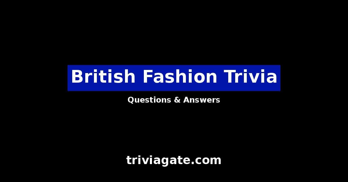 British Fashion trivia image