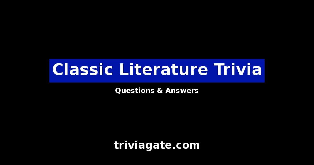 Classic Literature trivia image