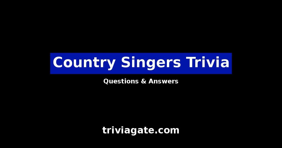 Country Singers trivia image