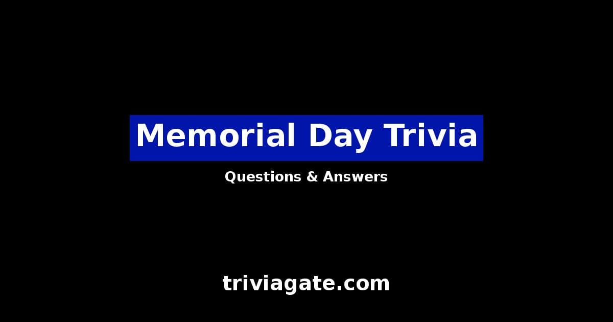 Memorial Day trivia image