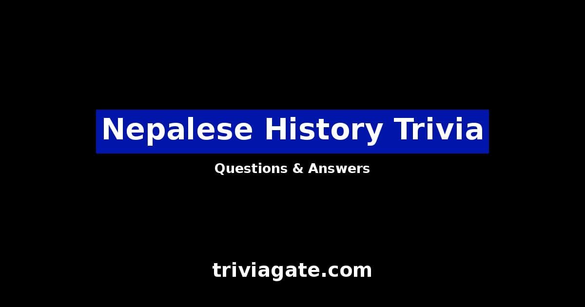 Nepalese History trivia image