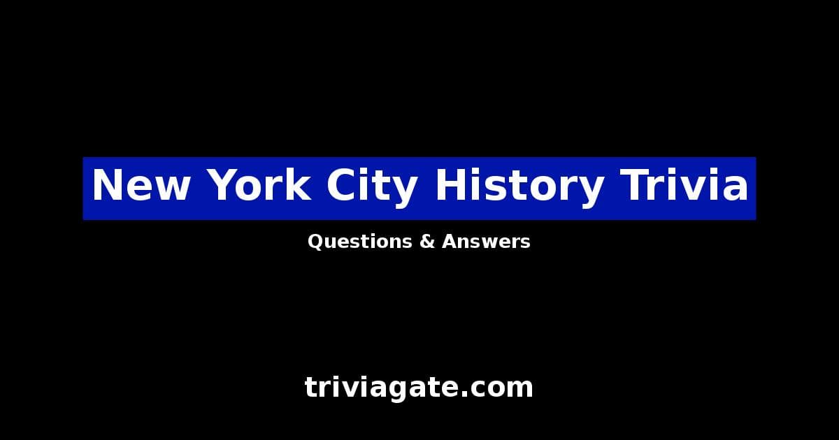 New York City History trivia image