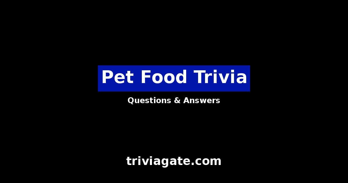 Pet Food trivia image