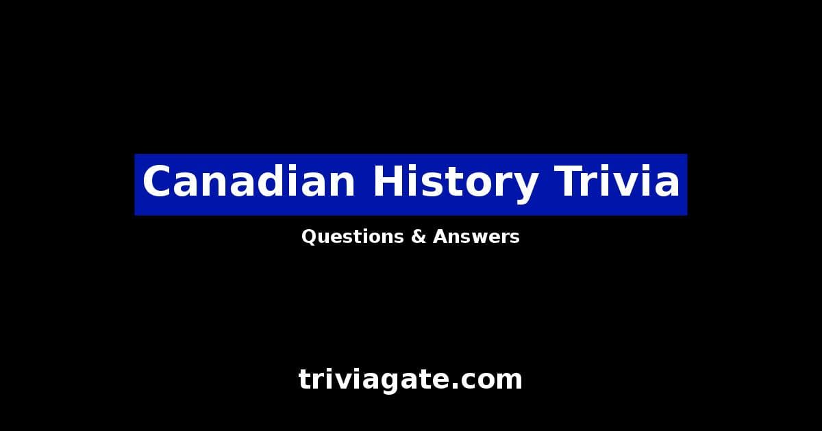 Canadian History trivia image