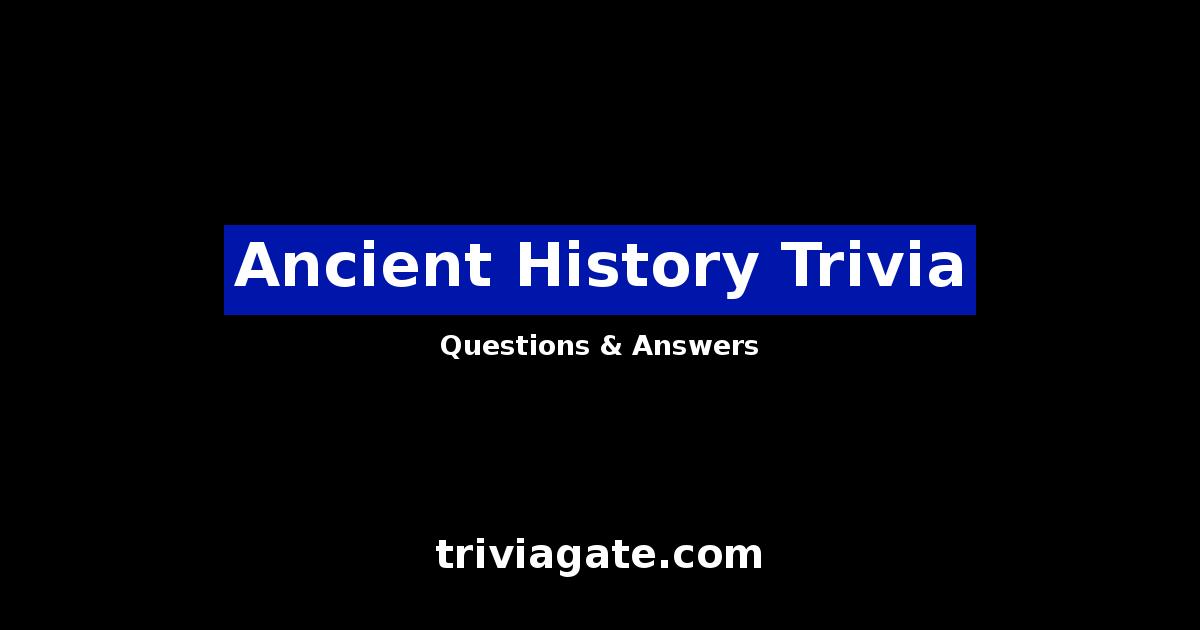 Ancient History trivia image