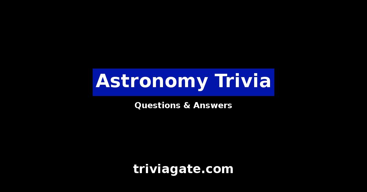 Astronomy trivia image