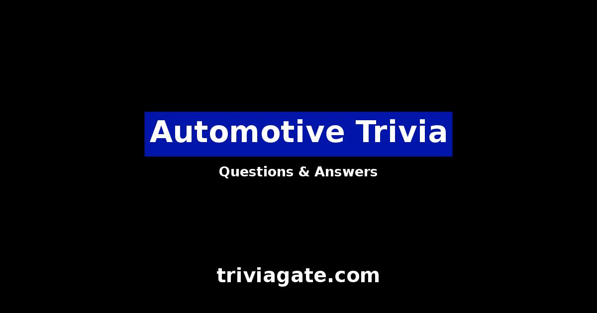Automotive trivia image