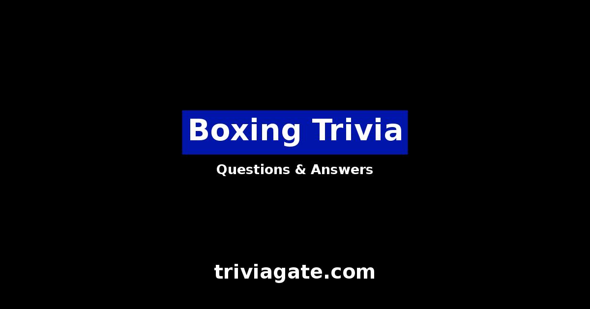 Boxing trivia image