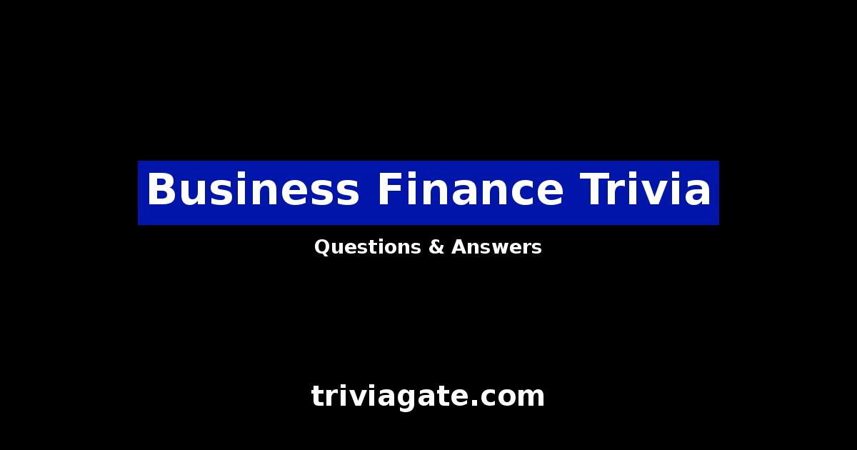 Business Finance trivia image