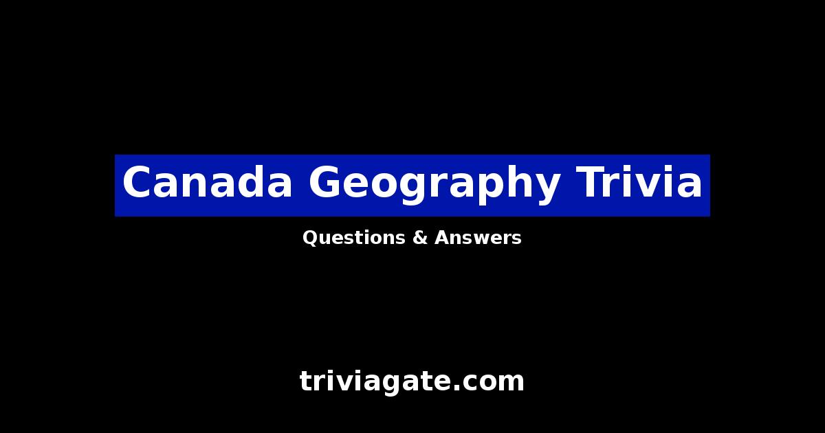 Canada Geography trivia image