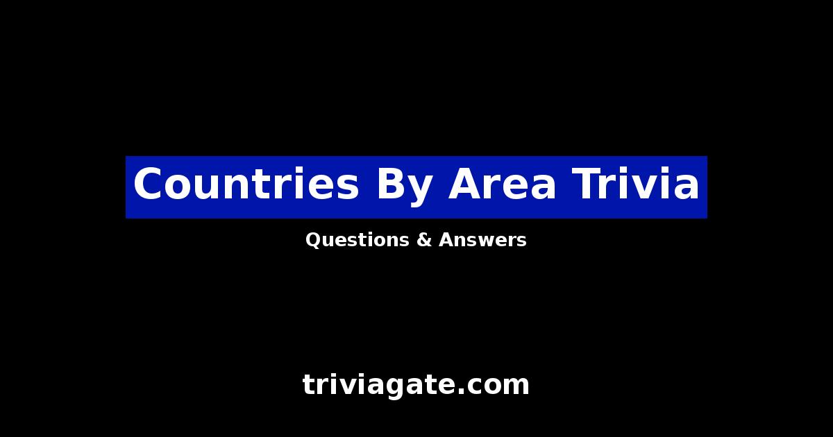 Countries By Area trivia image