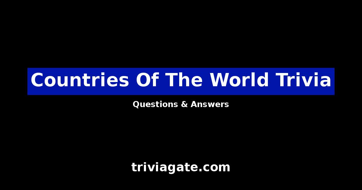 Countries Of The World trivia image