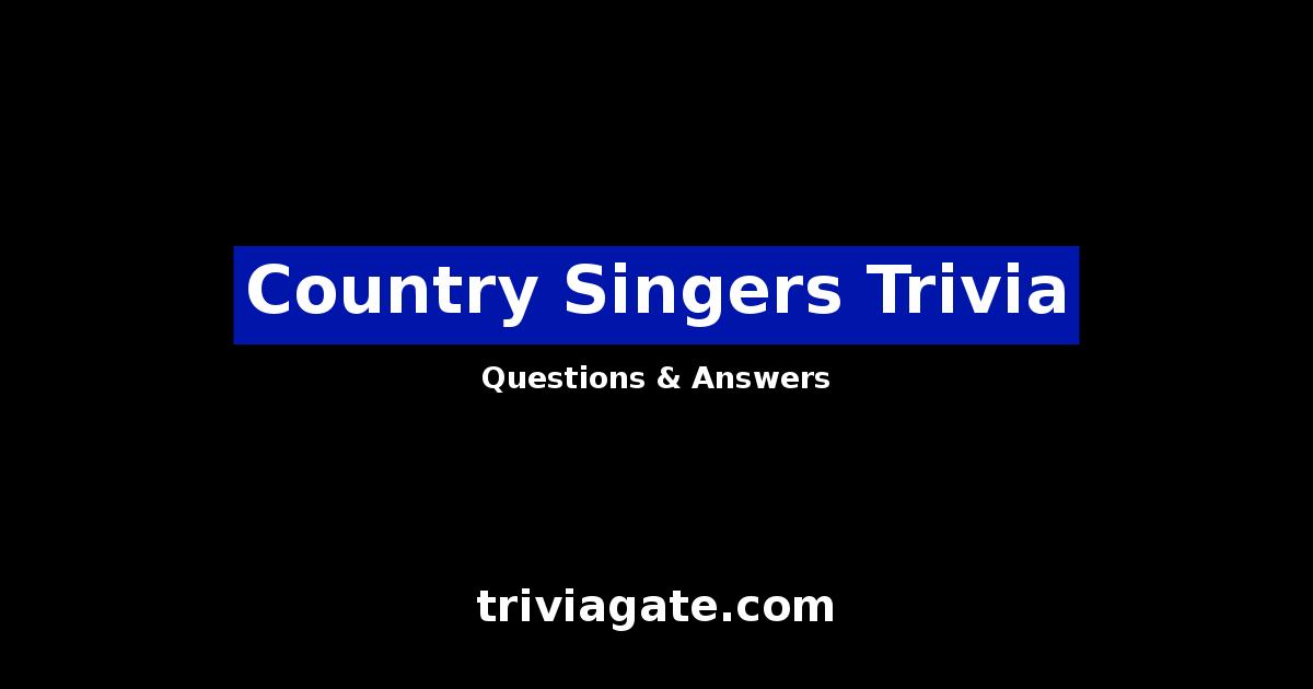 Country Singers trivia image
