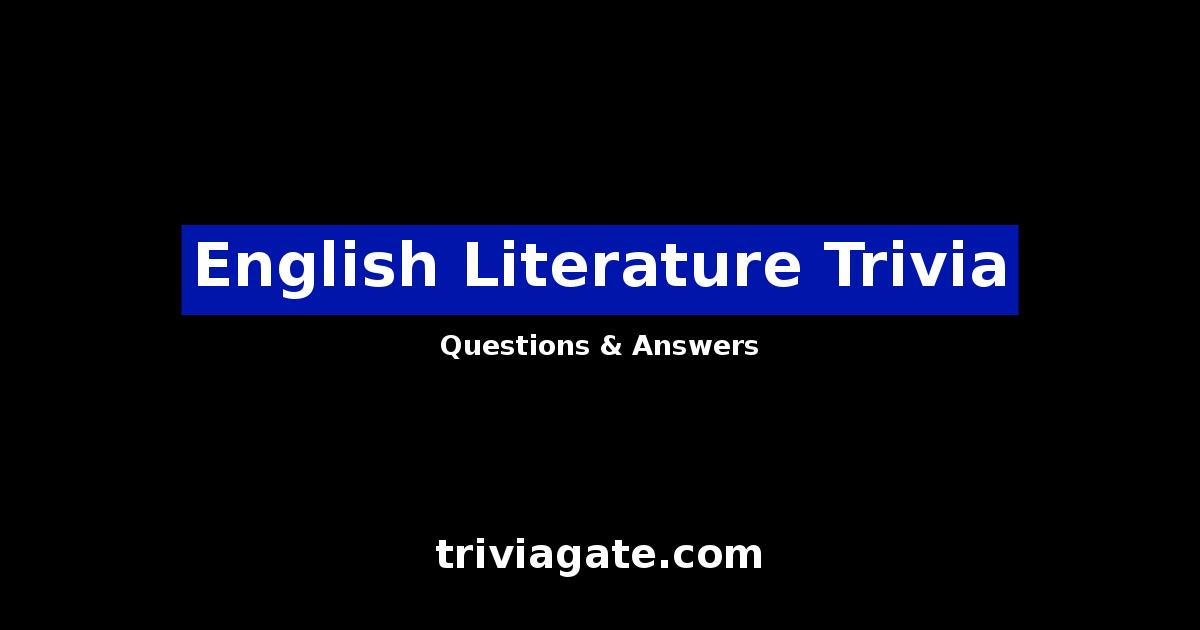 English Literature trivia image