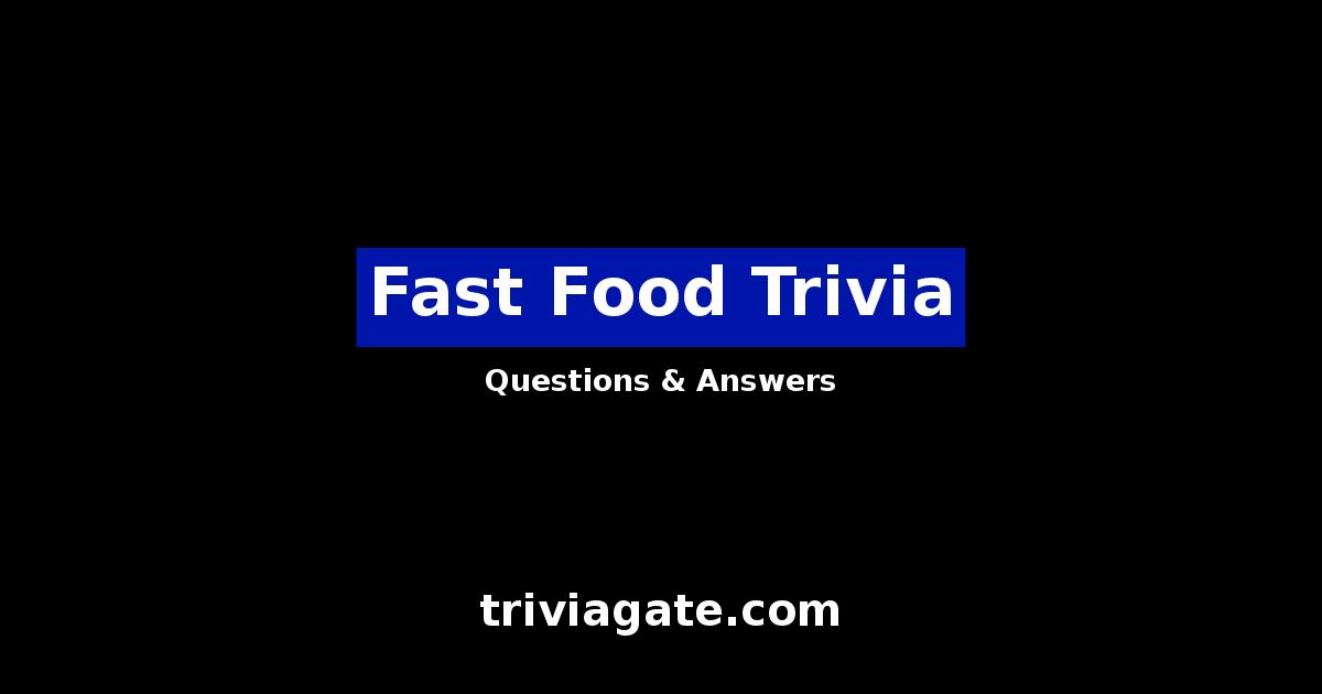 Fast Food trivia image
