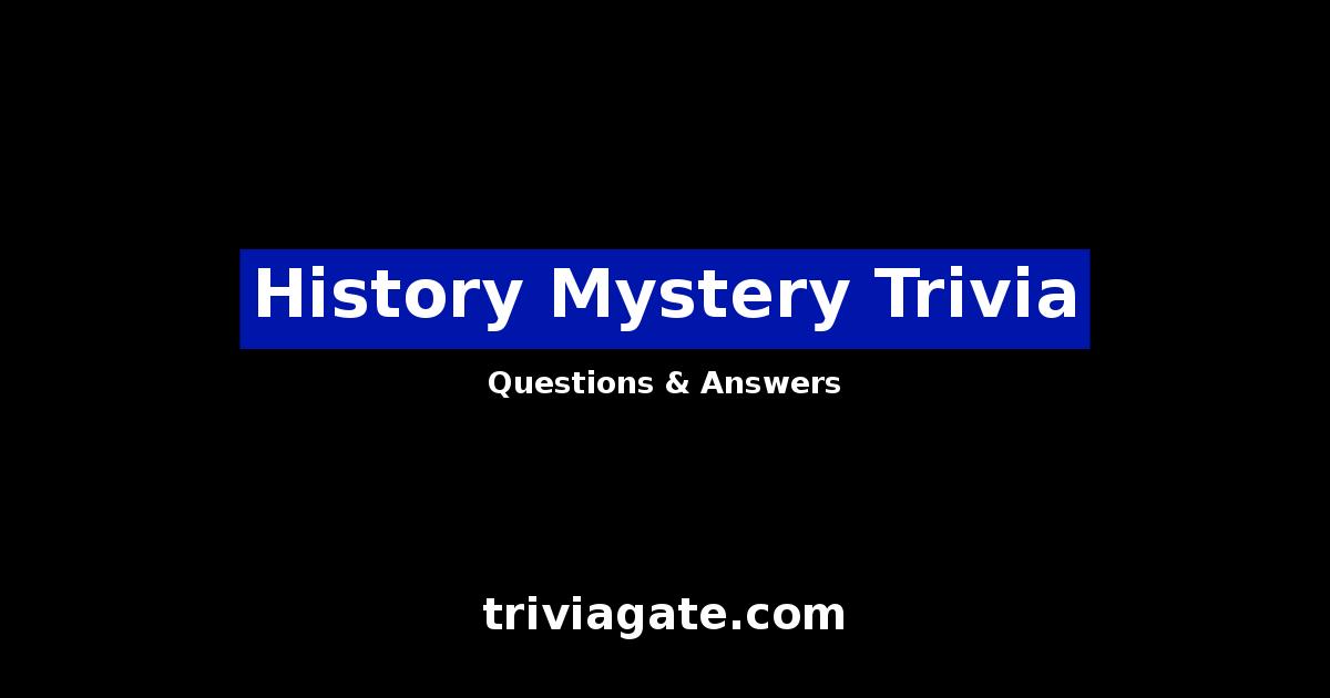 History Mystery trivia image