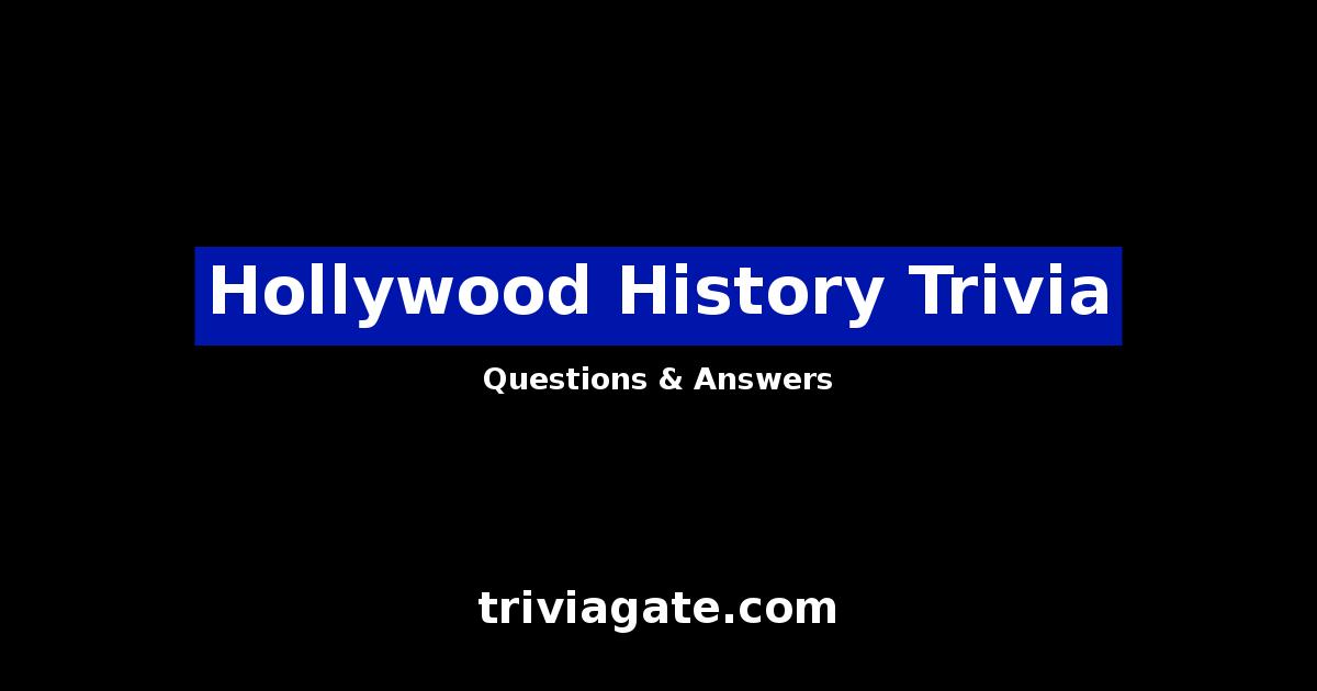 Hollywood History trivia image