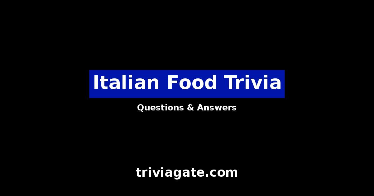 Italian Food trivia image