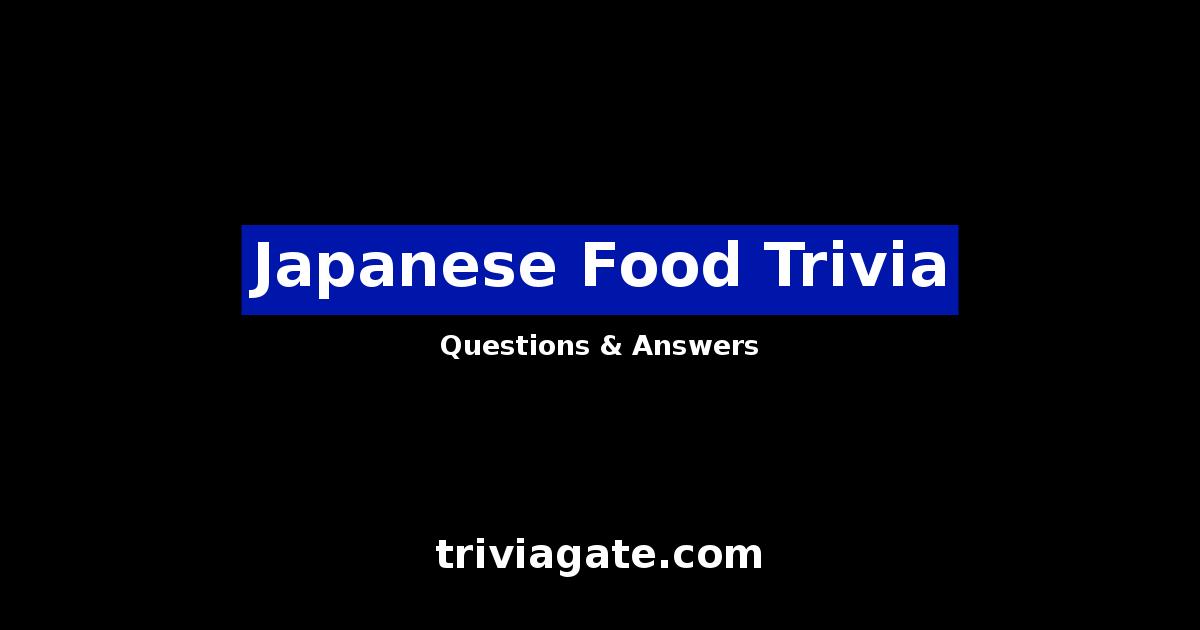 Japanese Food trivia image