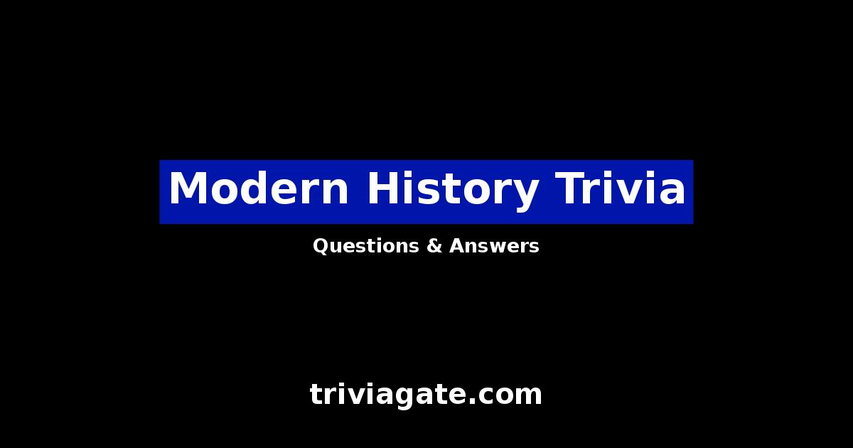 Modern History trivia image