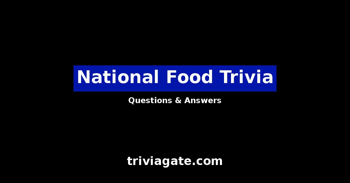 National Food trivia image