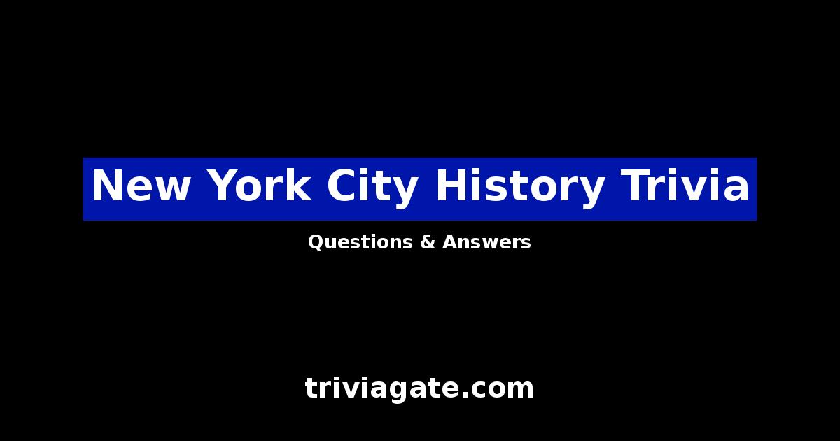 New York City History trivia image