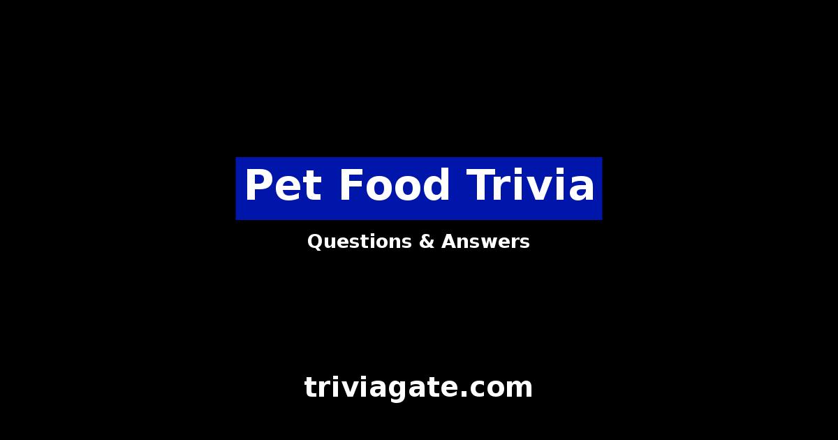 Pet Food trivia image