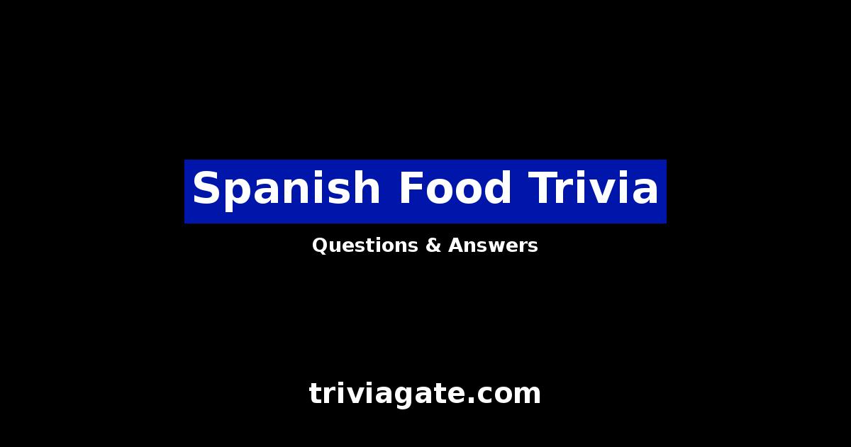 Spanish Food trivia image