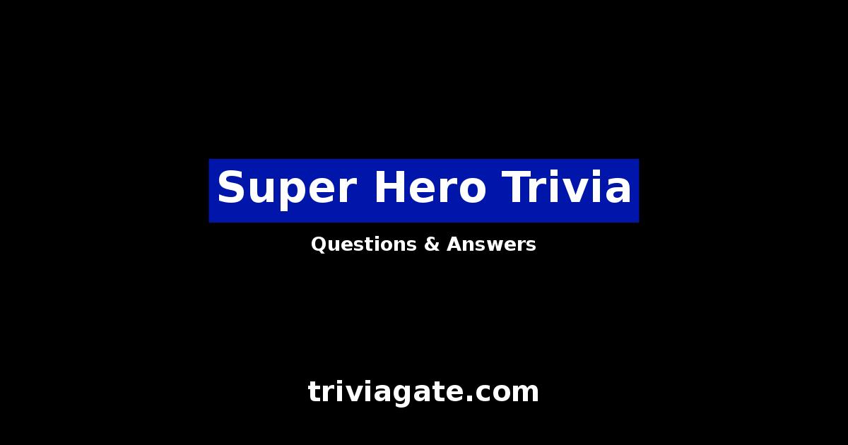 Super Hero trivia image