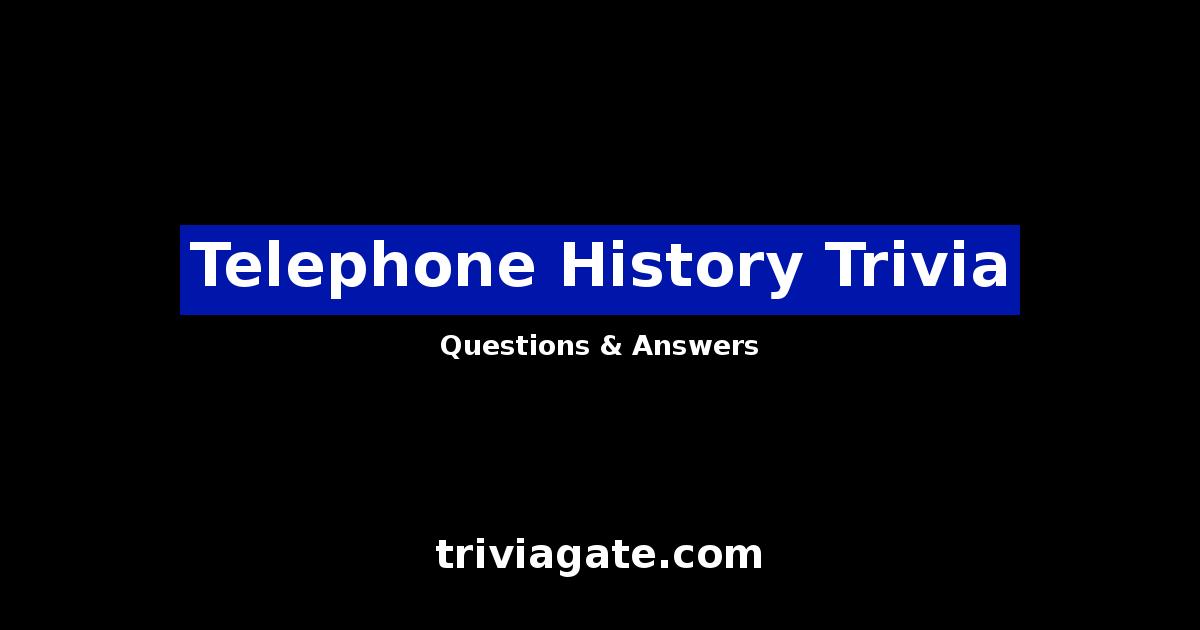 Telephone History trivia image