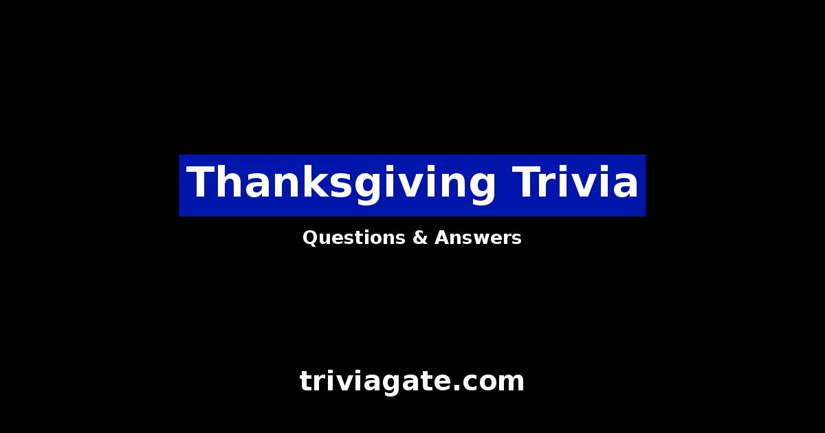 Thanksgiving trivia image