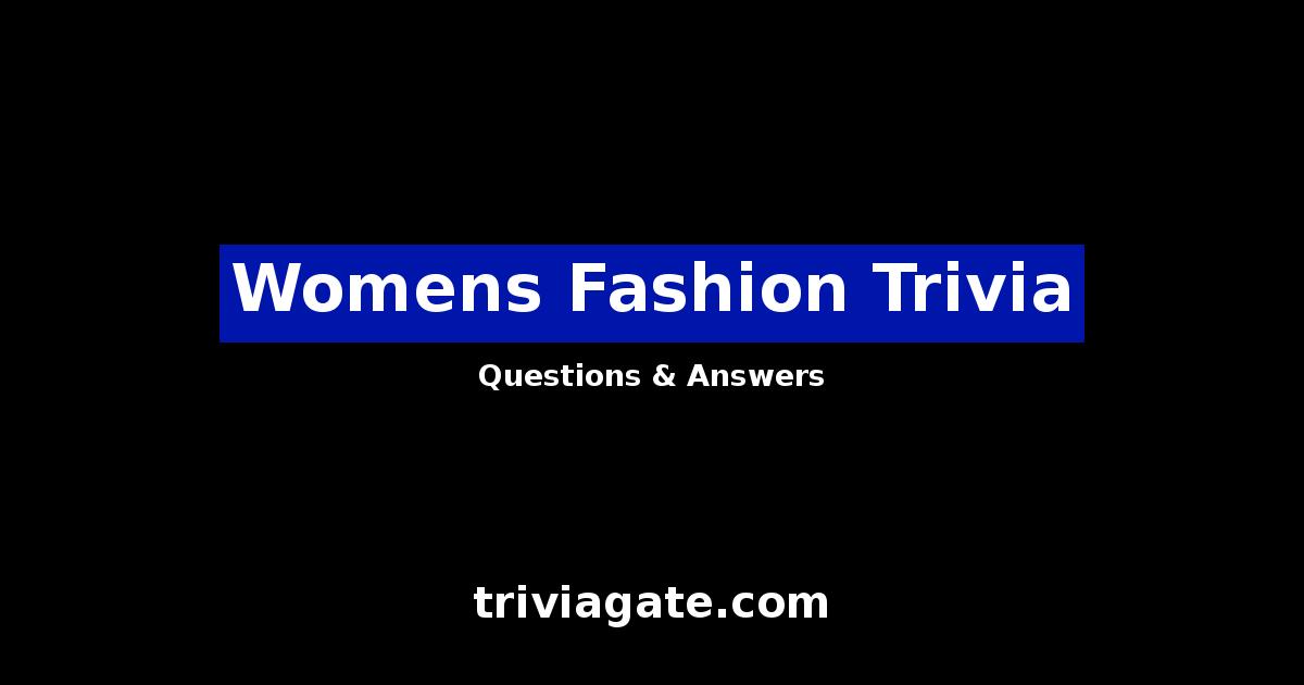 Womens Fashion trivia image