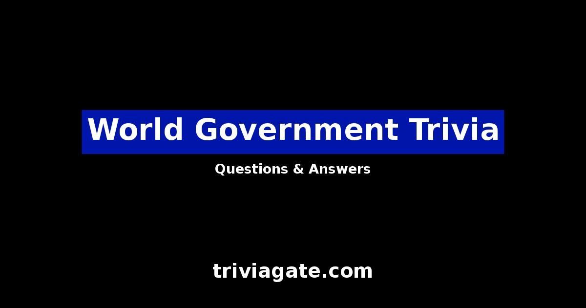 World Government trivia image