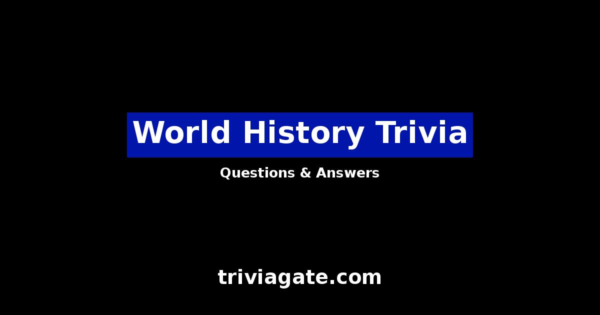 World History trivia image