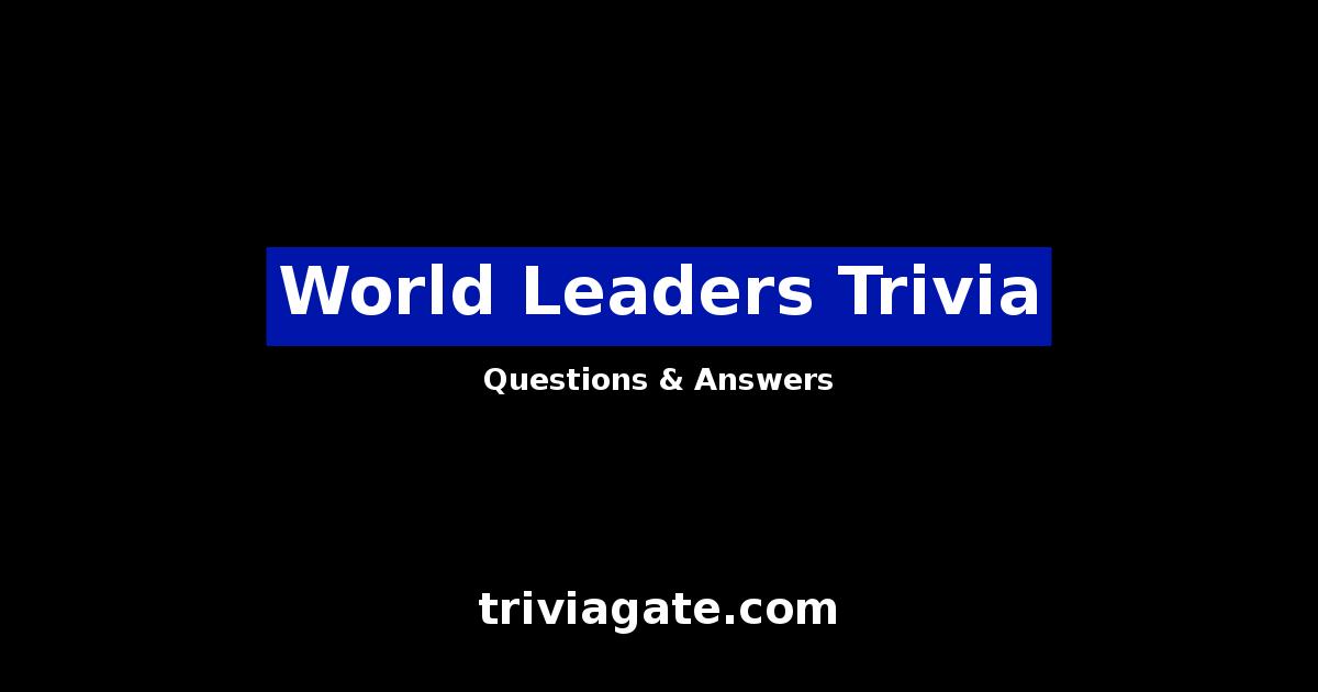 World Leaders trivia image